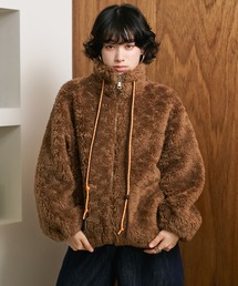 color code boa zip up blouson /カラーコードボアジップアップブルゾン