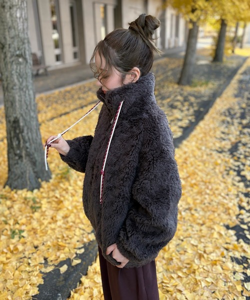 LAULEN（ローレン）の「color code boa zip up blouson /カラーコード