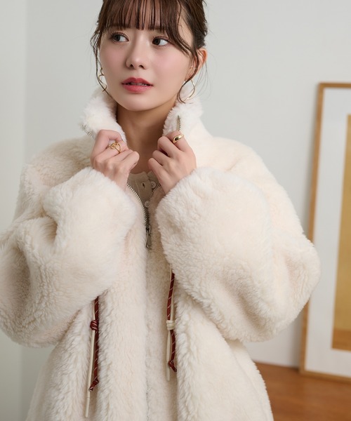 LAULEN（ローレン）の「color code boa zip up blouson /カラーコード