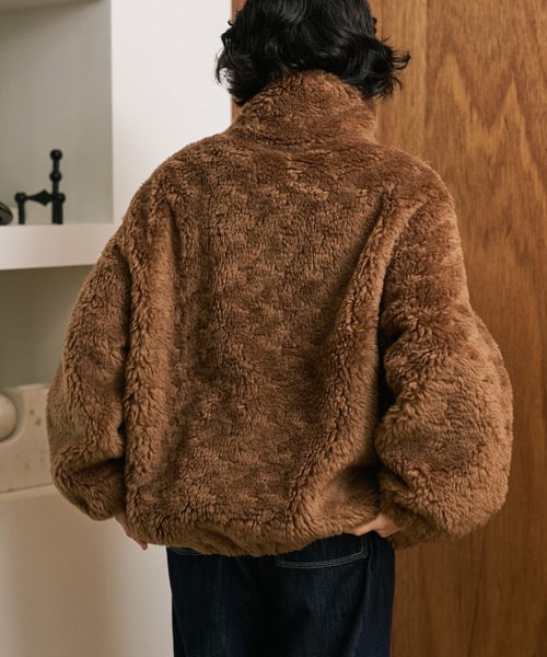 LAULEN(ローレン)の「color code boa zip up blouson /カラーコードボアジップアップブルゾン(ブルゾン・レディース・アイボリー/ブラウン/チャコールグレー・FREE)」の17枚目の写真
