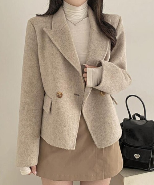 セール】ショートコート【韓国ファッション】（その他アウター