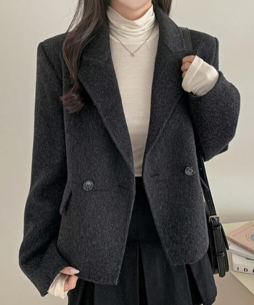 セール】ショートコート【韓国ファッション】（その他アウター