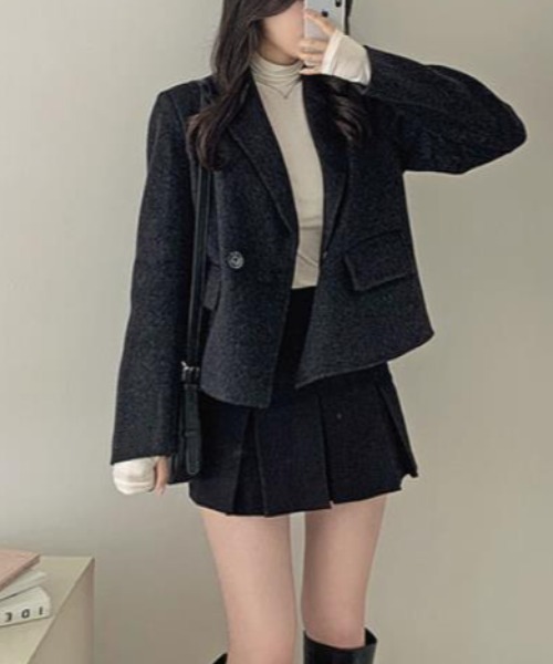 セール】ショートコート【韓国ファッション】（その他アウター