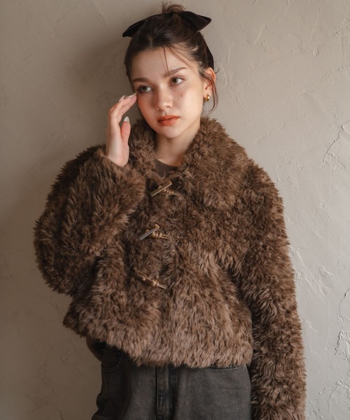 セール】【Nu】ショート丈ボリュームファーコート（その他アウター