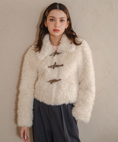 Nu】ショート丈ボリュームファーコート（その他アウター）｜Nu（ニュー