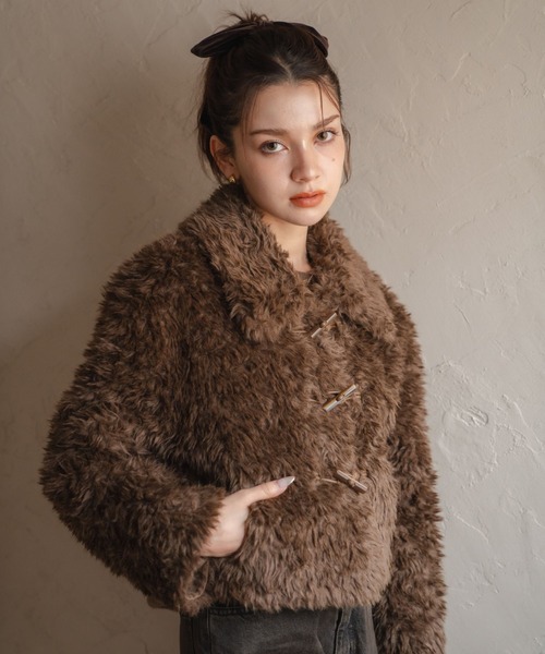 【Nu】ショート丈ボリュームファーコート Nu】ショート丈ボリュームファーコート（その他アウター）｜Nu（ニュー