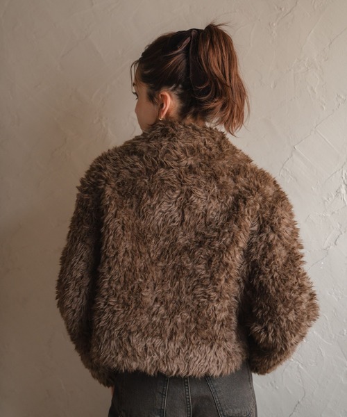 Nu】ショート丈ボリュームファーコート（その他アウター）｜Nu（ニュー