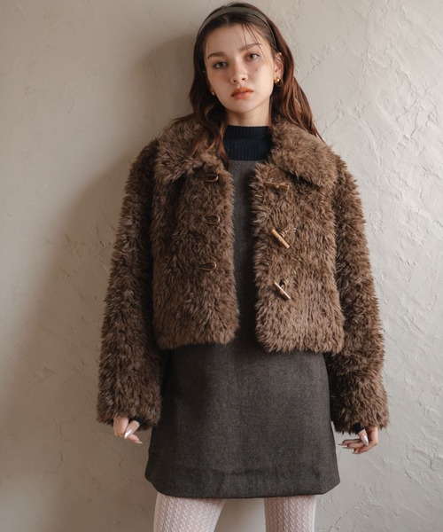 セール】【Nu】ショート丈ボリュームファーコート（その他アウター