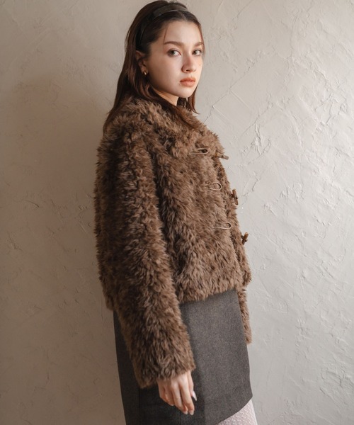 セール】【Nu】ショート丈ボリュームファーコート（その他アウター