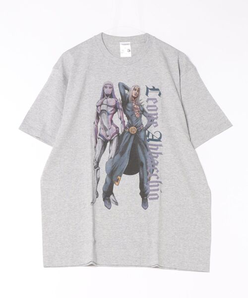 Rendez-Vous(ランデヴー)の「【 ジョジョの奇妙な冒険 】 プリントTシャツ 25W10(Tシャツ/カットソー・レディース・ブルー/オフホワイト/パープル/グレー/ホワイト/ライトグレー/ライトブルー/ストーン/アイボリー/ライトグリーン・LARGE/X-LARGE)」の6枚目の写真
