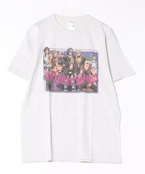 Rendez-Vous(ランデヴー)の「【 ジョジョの奇妙な冒険 】 プリントTシャツ 25W10(Tシャツ/カットソー・レディース・ブルー/オフホワイト/パープル/グレー/ホワイト/ライトグレー/ライトブルー/ストーン/アイボリー/ライトグリーン・LARGE/X-LARGE)」の1枚目の写真