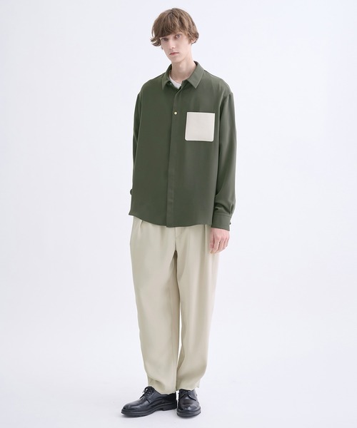 CULLNI（クルニ）の「【CULLNI】別注 Leather Pocket L/S Shirts（シャツ/ブラウス・メンズ・カーキ・2/1）」の7枚目の写真