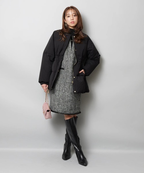 JUSGLITTY（ジャスグリッティー）の「ツイードジャンスカ（ワンピース・レディース・ブラックミックス・0/1/2）」の8枚目の写真