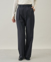 kuros'（クロス）の「【kuros'オリジナル】ウールタックワイドパンツ　ウール100％（スラックス）」