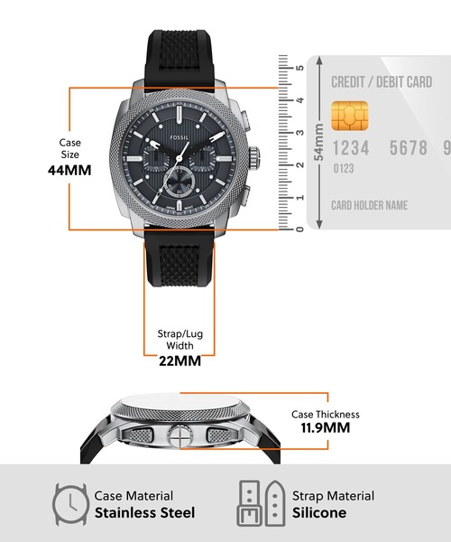 FOSSIL(フォッシル)の「フォッシル 腕時計 メンズ アナログ シリコン FS6145SET(アナログ腕時計・メンズ・ブラック・FREE)」の5枚目の写真