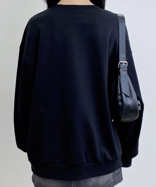 INGNI(イング)の「アソート柄貼付ロゴスウェットチュニック(スウェット・レディース・ベージュ系その他4/ブラック系/ブラック系その他3/ベージュ系その他3・M)」の9枚目の写真