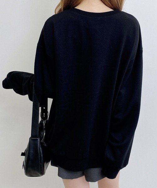 INGNI(イング)の「アソート柄貼付ロゴスウェットチュニック(スウェット・レディース・ベージュ系その他4/ブラック系/ブラック系その他3/ベージュ系その他3・M)」の15枚目の写真