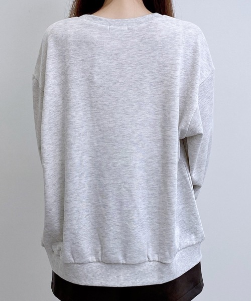 INGNI(イング)の「アソート柄貼付ロゴスウェットチュニック(スウェット・レディース・ベージュ系その他4/ブラック系/ブラック系その他3/ベージュ系その他3・M)」の21枚目の写真