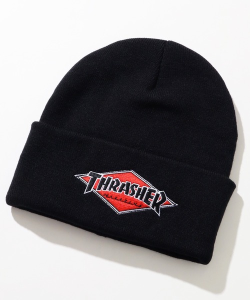 THRASHER(スラッシャー)の「【THRASHER/スラッシャー】ダイヤロゴ リブニットワッチ(ニットキャップ/ビーニー・メンズ・ブラック/グリーン/ブラウン/グレー・FREE)」の11枚目の写真