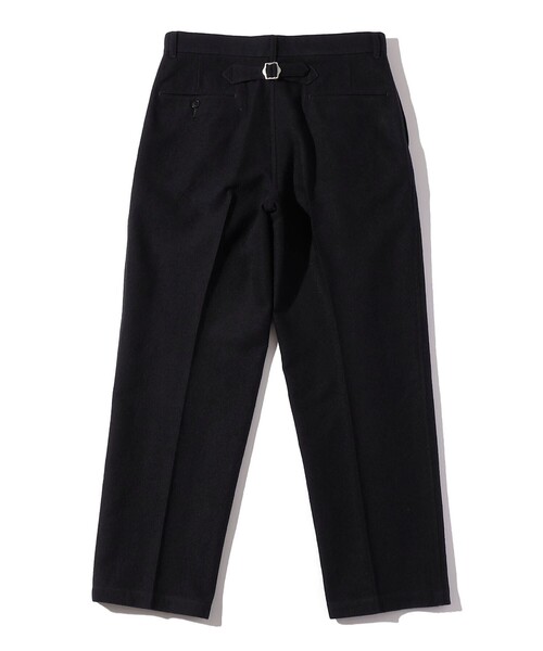 SHIPS（シップス）の「Southwick:〈セットアップ対応〉Gate Label フェルテッド 1プリーツ スラックス（その他パンツ・メンズ・ブラック/ネイビー・LARGE/X-LARGE/SMALL/MEDIUM）」の4枚目の写真