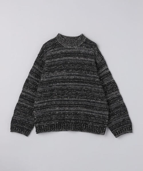 City Ambient Products(シティアンビエントプロダクツ)の「crepuscule: MULTI BORDER MIX PO(ニット/セーター・メンズ・ブラック/ブラウン/ネイビー・1)」の1枚目の写真