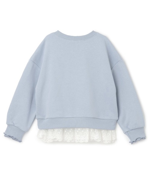 trois lapins kp（トロワラパンケーピー）の「trois lapins 裾レース 裏毛トレーナー（スウェット・キッズ・サックスブルー/ブラック・140cm/130cm/120cm/150cm/160cm）」の11枚目の写真