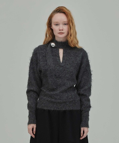 HARUNOBUMURATA/ハルノブムラタ】IRENA/ボウタイシャギーニットプル