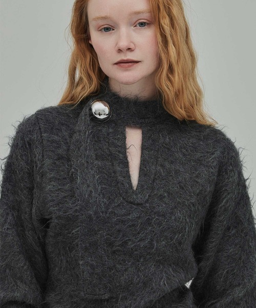 HARUNOBUMURATA/ハルノブムラタ】IRENA/ボウタイシャギーニットプル