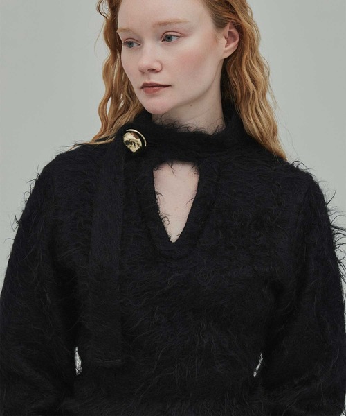 HARUNOBUMURATA/ハルノブムラタ】IRENA/ボウタイシャギーニットプル