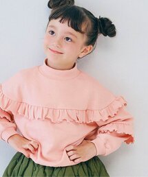 p.premier（ピードットプルミエ）の「【ジュニア対応】裏起毛フリルトレーナ―（スウェット・キッズ）」