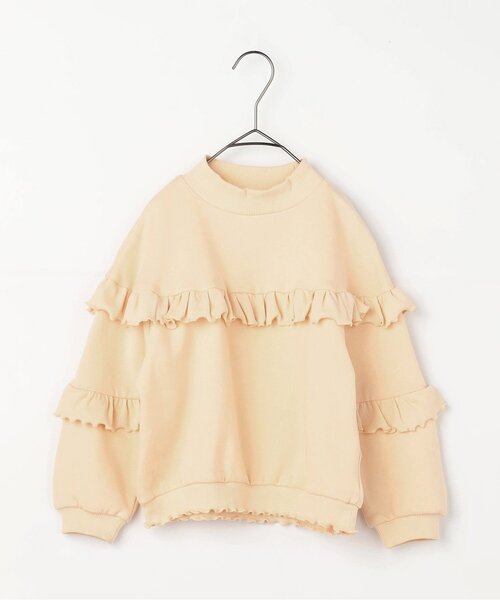 p.premier（ピードットプルミエ）の「【ジュニア対応】裏起毛フリルトレーナ―（スウェット・キッズ・ピンク/レッド/クリーム・80/90/100/110/120/130/140）」の14枚目の写真