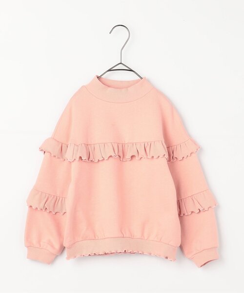 p.premier（ピードットプルミエ）の「【ジュニア対応】裏起毛フリルトレーナ―（スウェット・キッズ・ピンク/レッド/クリーム・80/90/100/110/120/130/140）」の16枚目の写真