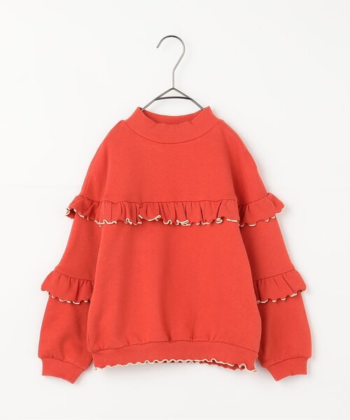 セール】【ジュニア対応】裏起毛フリルトレーナ―（スウェット）｜p