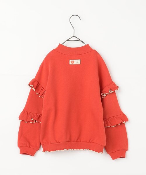 p.premier（ピードットプルミエ）の「【ジュニア対応】裏起毛フリルトレーナ―（スウェット・キッズ・ピンク/レッド/クリーム・80/90/100/110/120/130/140）」の20枚目の写真