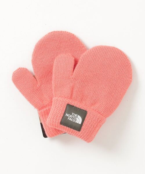 THE NORTH FACE(ザノースフェイス)の「ザ ノース フェイス THE NORTH FACE Baby Knit Mittベビー ニットミット(手袋・キッズ・コーラル/ブルー・フリ-)」の1枚目の写真