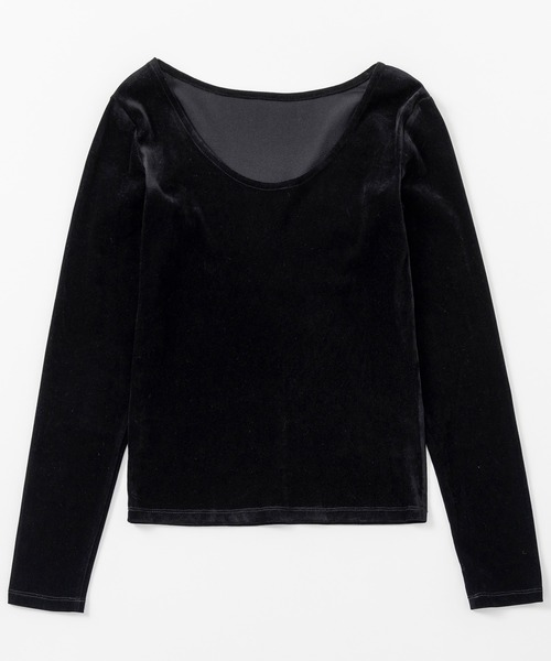 AJUGA.（アジュガ）の「ベロアロングスリーブカットソー（Tシャツ/カットソー・レディース・ブラック/ホワイト/ブラウン・FREE）」の5枚目の写真