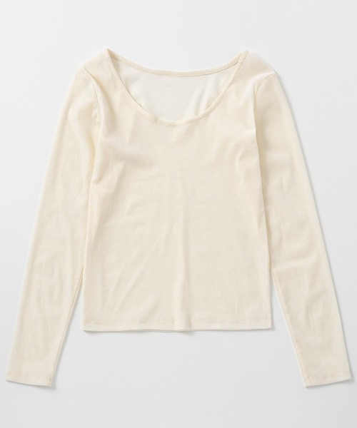 AJUGA.（アジュガ）の「ベロアロングスリーブカットソー（Tシャツ/カットソー・レディース・ブラック/ホワイト/ブラウン・FREE）」の7枚目の写真