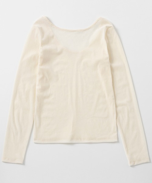 AJUGA.（アジュガ）の「ベロアロングスリーブカットソー（Tシャツ/カットソー・レディース・ブラック/ホワイト/ブラウン・FREE）」の6枚目の写真