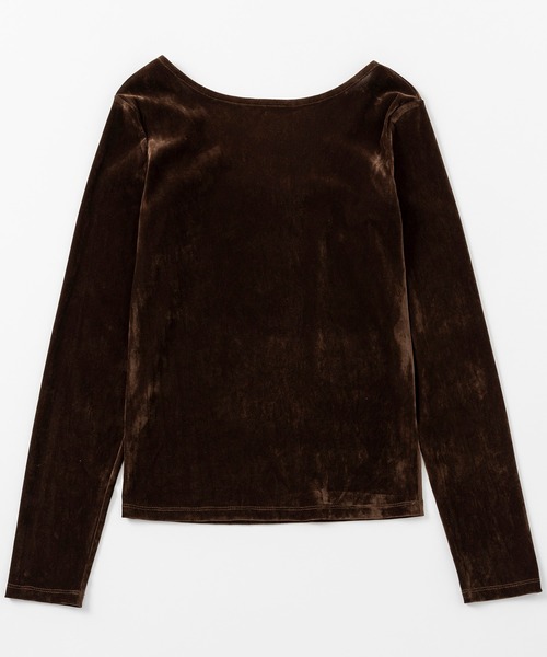 AJUGA.（アジュガ）の「ベロアロングスリーブカットソー（Tシャツ/カットソー・レディース・ブラック/ホワイト/ブラウン・FREE）」の8枚目の写真