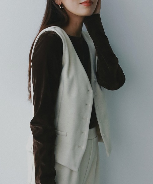 AJUGA.（アジュガ）の「ベロアロングスリーブカットソー（Tシャツ/カットソー・レディース・ブラック/ホワイト/ブラウン・FREE）」の19枚目の写真