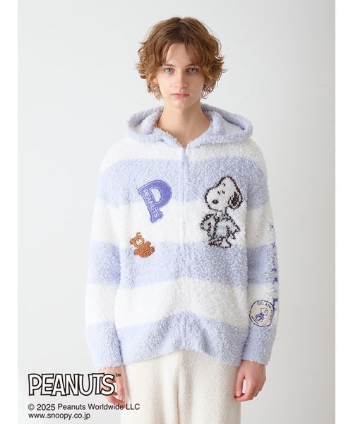 ジェラピケ　PEANUTS スヌーピー ジェラートジャガードパーカー PEANUTS】【UNISEX】オリジナルアート ジャガードパーカ（ルームウェア