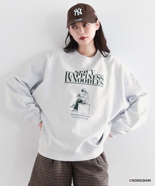 RAGEBLUE（レイジブルー）の「【辛ラーメン】コラボ/イラストスウェット（スウェット・メンズ・グレー系その他/ブラック・MEDIUM/LARGE）」の12枚目の写真