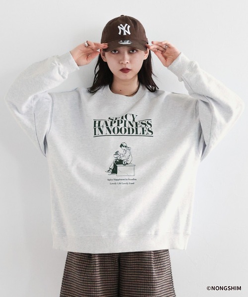 RAGEBLUE（レイジブルー）の「【辛ラーメン】コラボ/イラストスウェット（スウェット・メンズ・グレー系その他/ブラック・MEDIUM/LARGE）」の13枚目の写真