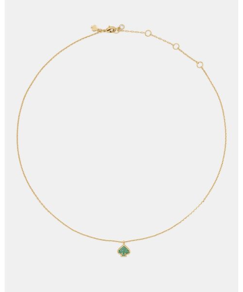 kate spade new york(ケイトスペード ニューヨーク)の「エブリデイ スペード パヴェ ミニ ペンダント(ネックレス・レディース・グリーン・ONESIZE)」の3枚目の写真