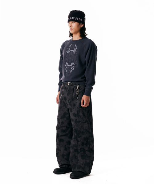 AAKAM（アーカム）の「Knee Pin-tuck Camouflage Twill Pants (Black)（その他パンツ・レディース・その他・0/1/2）」の12枚目の写真