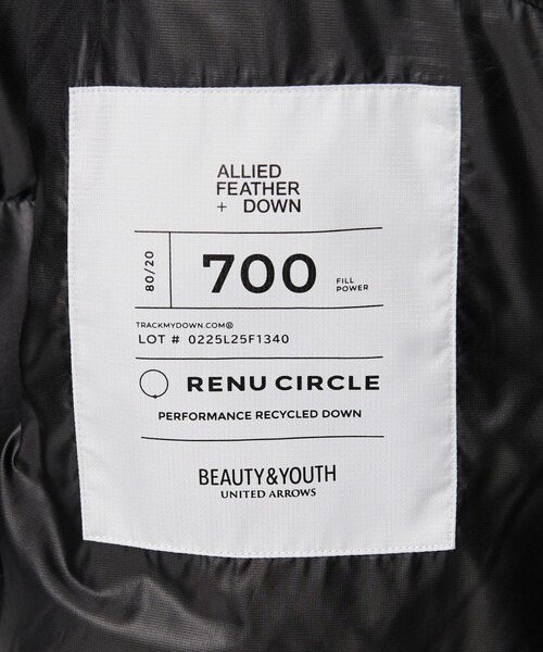BEAUTY&YOUTH UNITED ARROWS（ビューティーアンドユースユナイテッドアローズ）の「小松マテーレ リラックス フード ダウンジャケット 700FP 撥水機能（ダウンジャケット/コート・メンズ・ネイビー/ブラック・S/M/L/XL）」の20枚目の写真