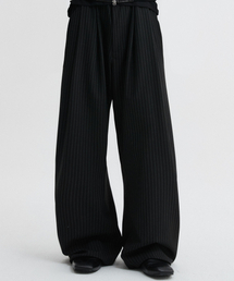 DNSR | ストライプカーブドスラックスブラック(スラックス)