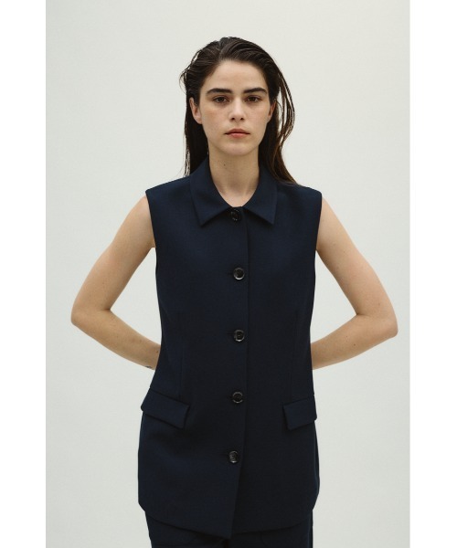 RIM.ARK（リムアーク）の「Classy sleeveless tops クラッシースリーブレストップス（シャツ/ブラウス・レディース・ライトカーキ/ダークネイビー/ブラック・FREE）」の3枚目の写真