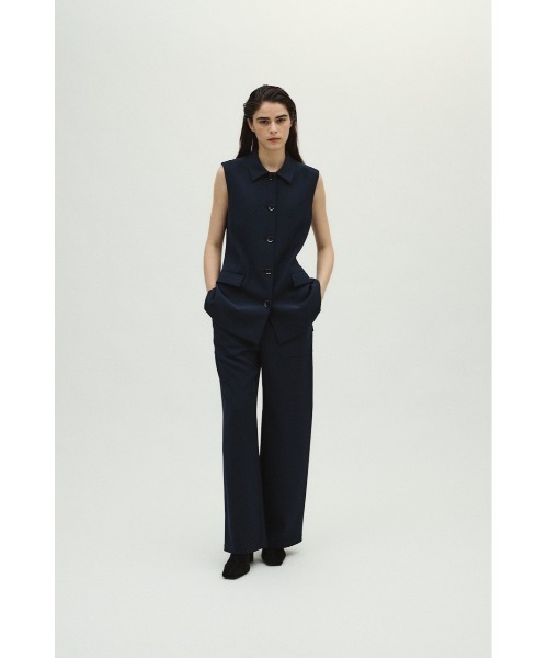 RIM.ARK（リムアーク）の「Classy sleeveless tops クラッシースリーブレストップス（シャツ/ブラウス・レディース・ライトカーキ/ダークネイビー/ブラック・FREE）」の4枚目の写真