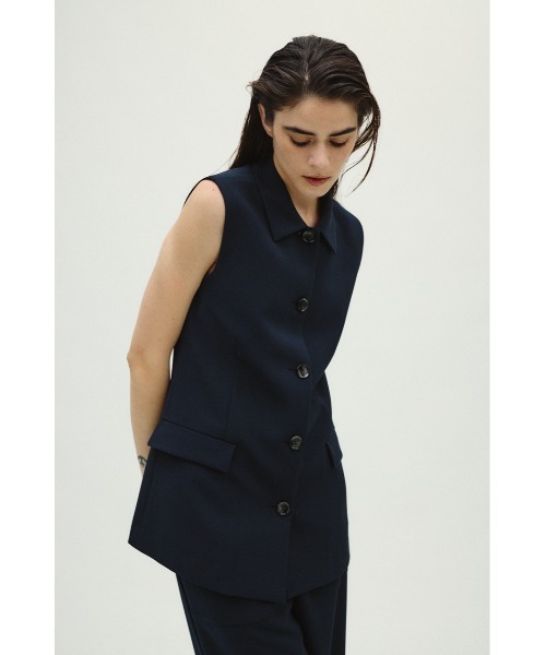 RIM.ARK（リムアーク）の「Classy sleeveless tops クラッシースリーブレストップス（シャツ/ブラウス・レディース・ライトカーキ/ダークネイビー/ブラック・FREE）」の5枚目の写真